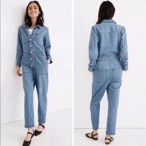 Madewell Denim Relaxed Coverall Jumpsuit in Glenroy Wash